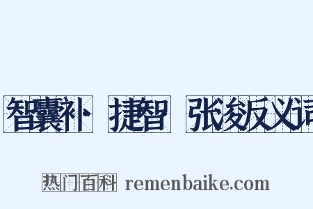 智囊补·捷智·张浚反义词是什么意思的图片